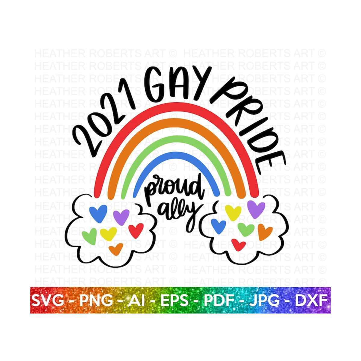 2021 Gay Pride Ally Rainbow SVG, LGBT Ally SVG, Gay Ally svg | Inspire ...