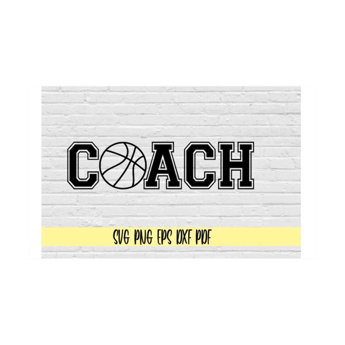 Basketball coach in block varsity letters and basketball for | Inspire ...