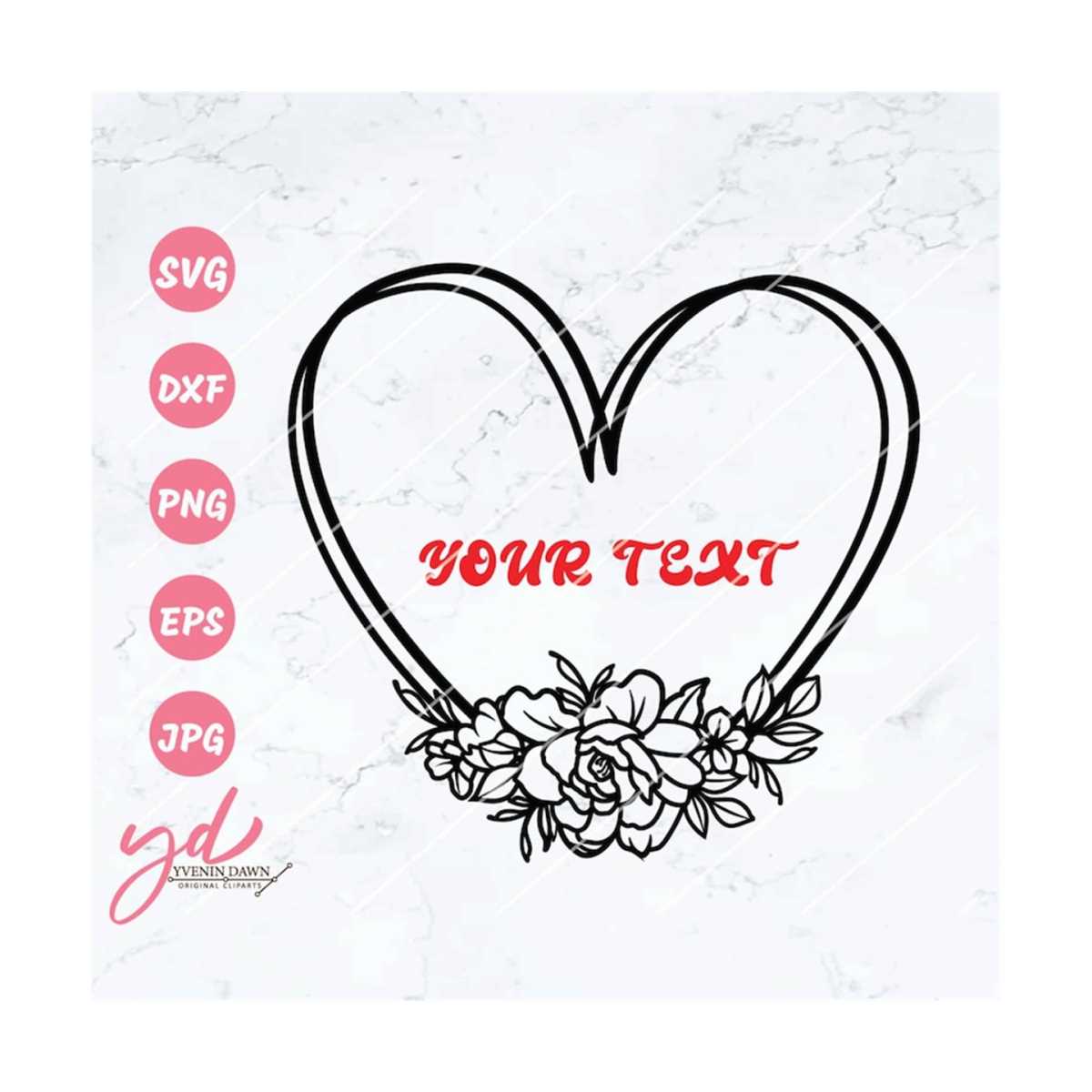 Floral Wreath Svg | Floral Monogram Svg | Heart Floral Wreat | Inspire ...