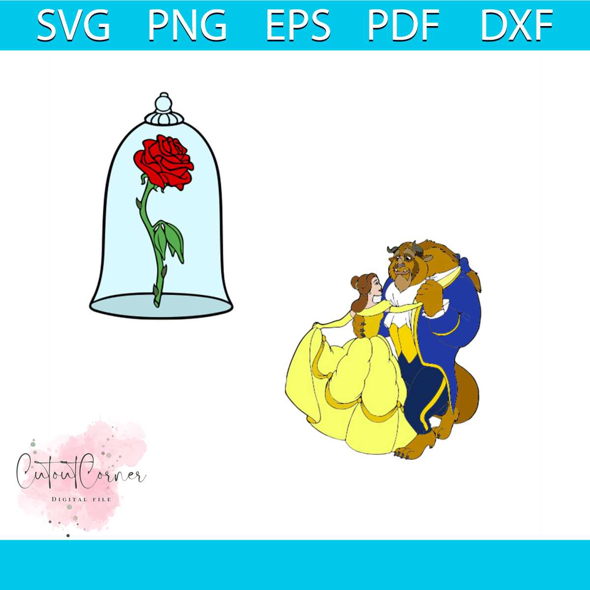 Beauty And The Beast Svg, Disney Svg, Beauty Svg, Beast Svg, - Inspire