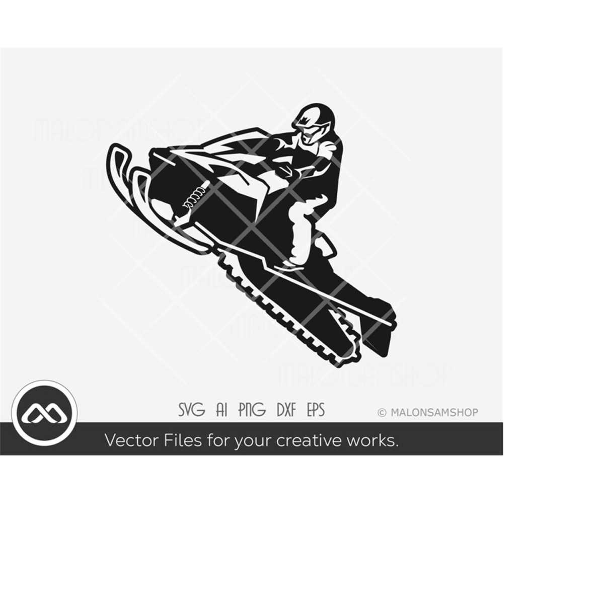 Snowmobile SVG winter sports svg snowmobiling svg snow Inspire