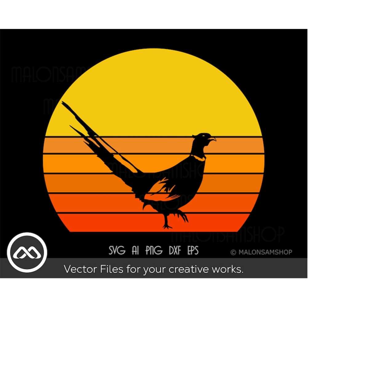 Retro Pheasant SVG Pheasant Hunting SVG - hunting svg, easte - Inspire