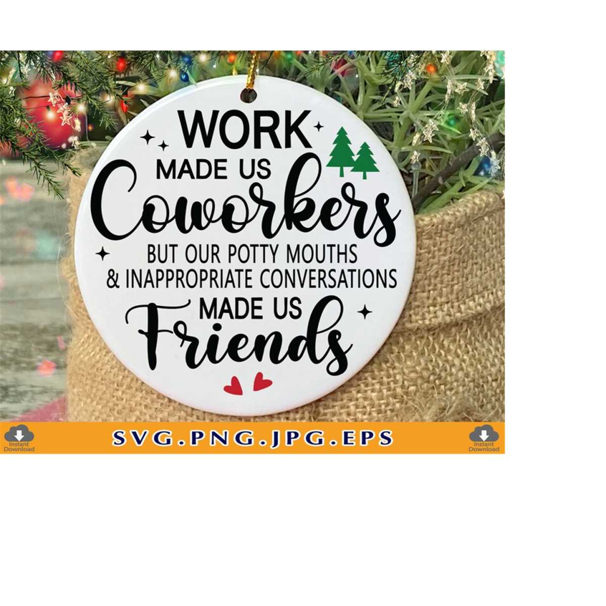 Work Made Us Coworkers SVG, Coworker Christmas Gift SVG, Ch | Inspire ...