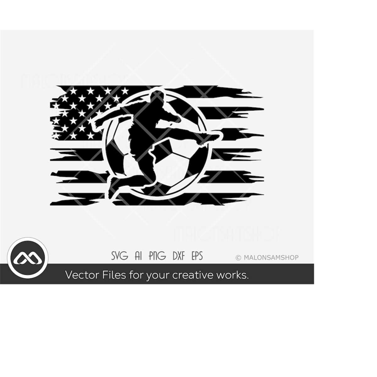 Soccer SVG file Us flag soccer ball svg, patriotic svg, so Inspire