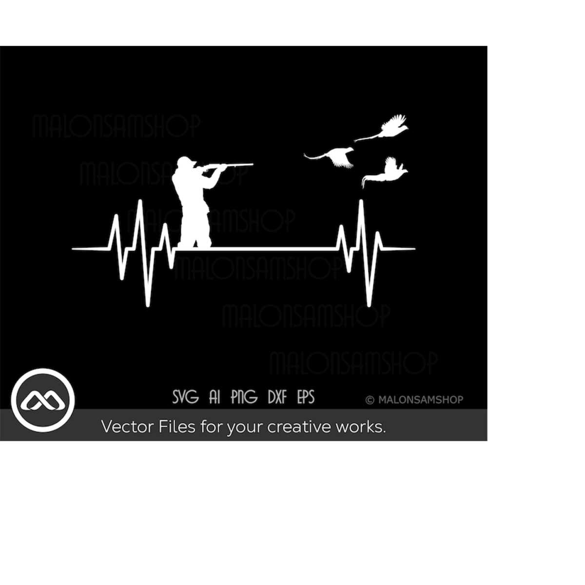 Pheasant Hunting SVG Heartbeat - Pheasant SVG, hunting svg, - Inspire