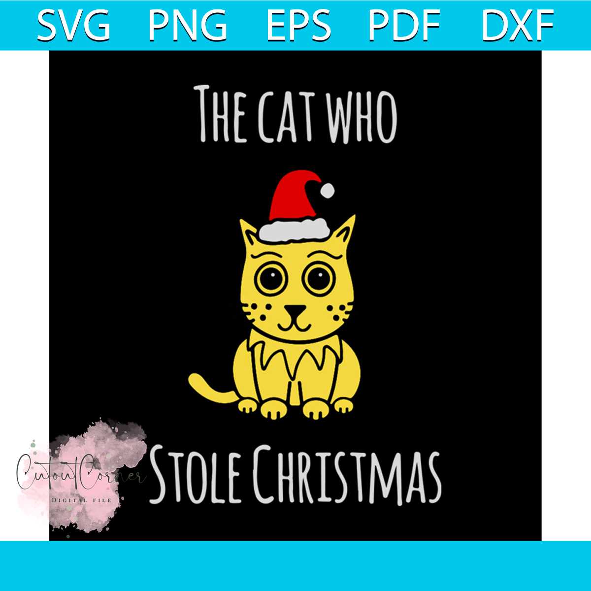 The Cat Who Stole Christmas Svg, Animal Svg, Trending Svg,