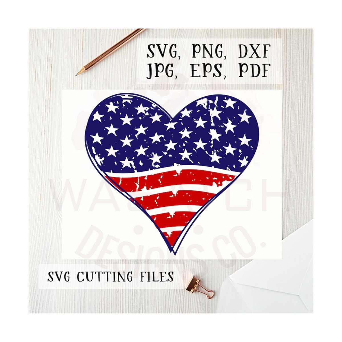Patriotic heart SVG cutting files, 4th of July Svg, Independ - Inspire ...