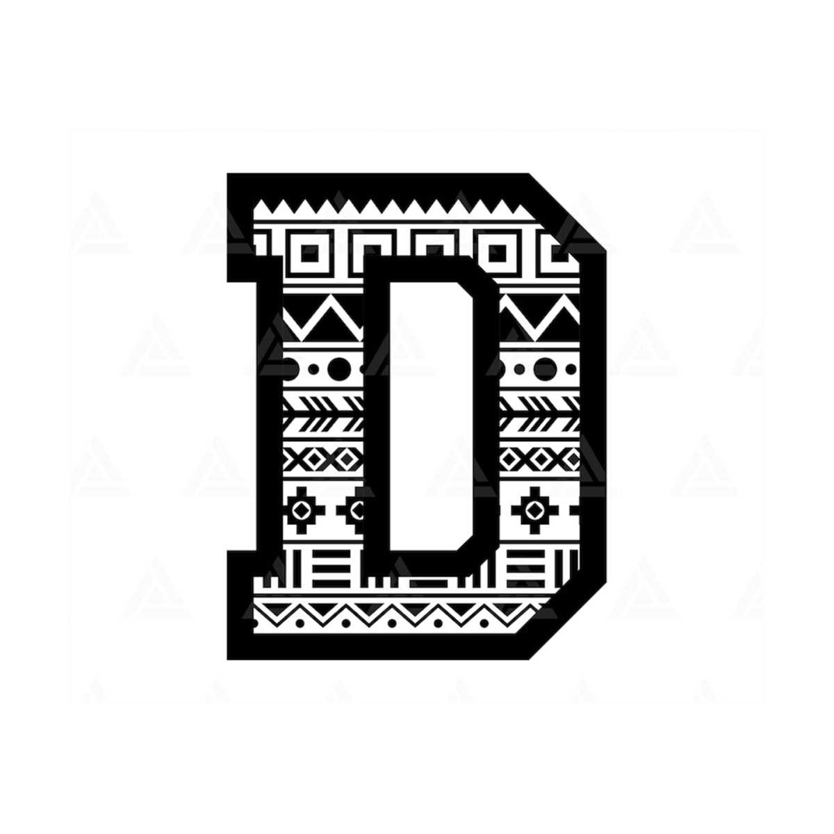 Tribal D Letter Svg, Aztec D Letter Svg, Tribal Aztec Alphab | Inspire ...