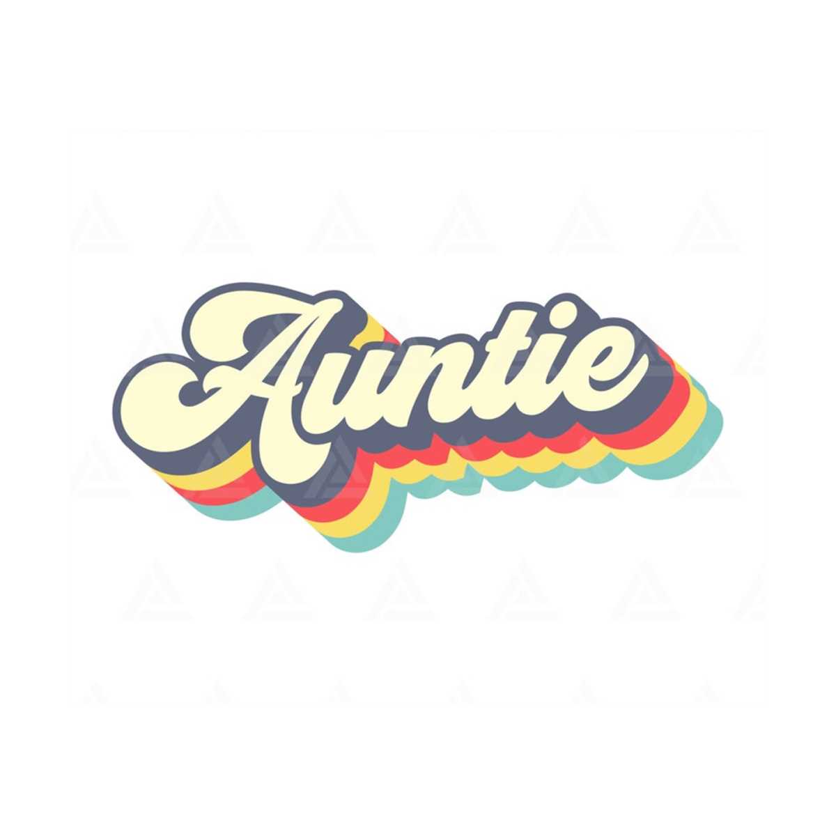 Retro Auntie Svg, Aunt Svg, Vintage Font, Groovy Font, Aunti - Inspire ...