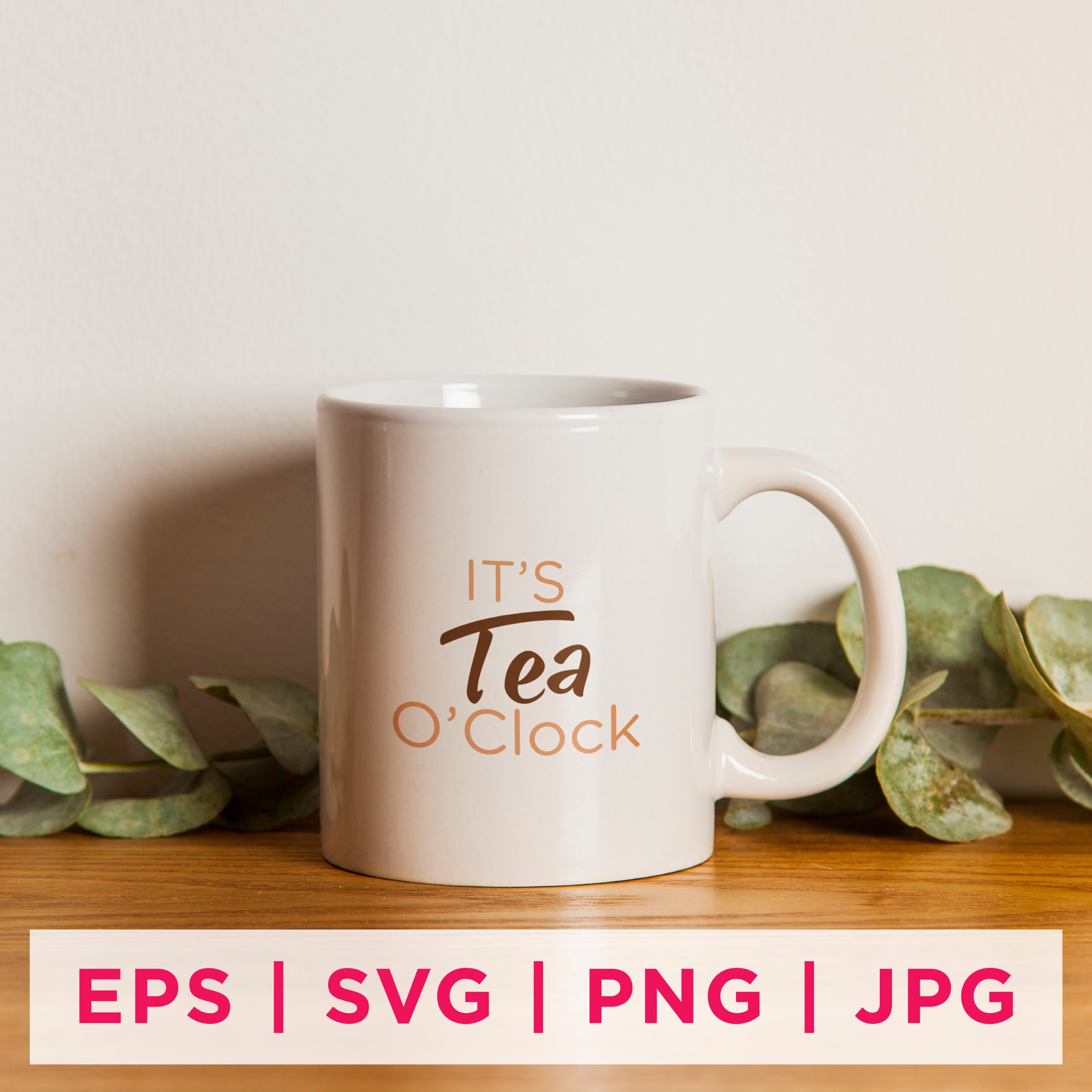 IT'S Tea O'Clock Tea Lover Quote Stickers Design | Inspire Uplift