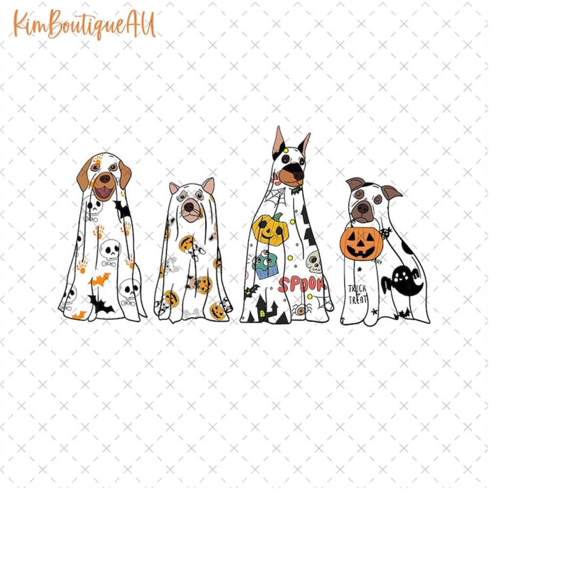Cute Dog Halloween Png, Dog Sheet Halloween Png, Funny Ghost Inspire