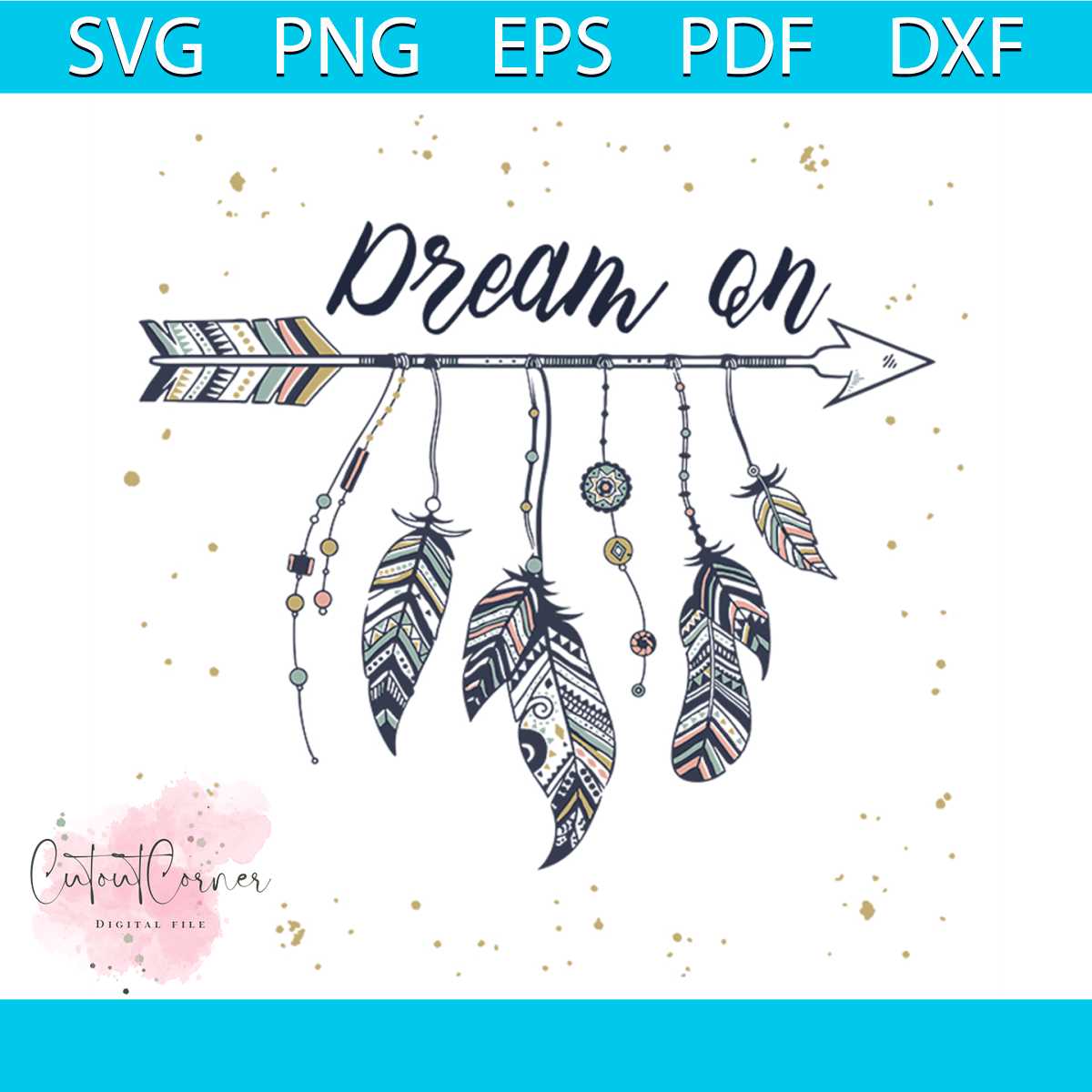 Vintage Boho Style With Tribal Ethnic Arrow, Feathers And Be | Inspire ...