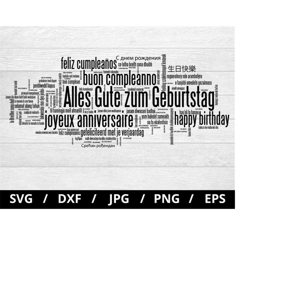 alles gute zum geburtstag typography lettering svg, happy bi | Inspire