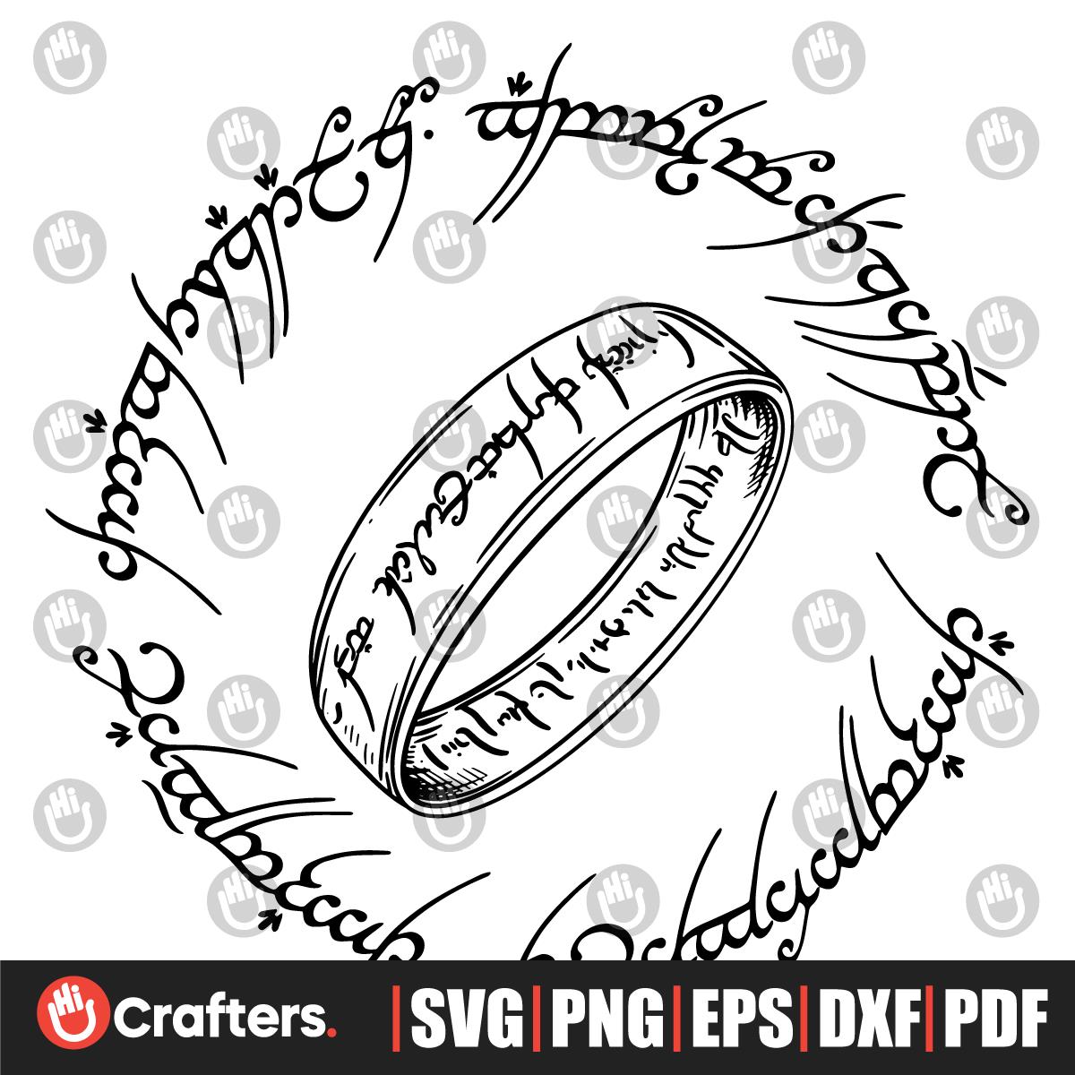LOTR Lord of The Rings Dark Academia SVG Download File - Inspire Uplift