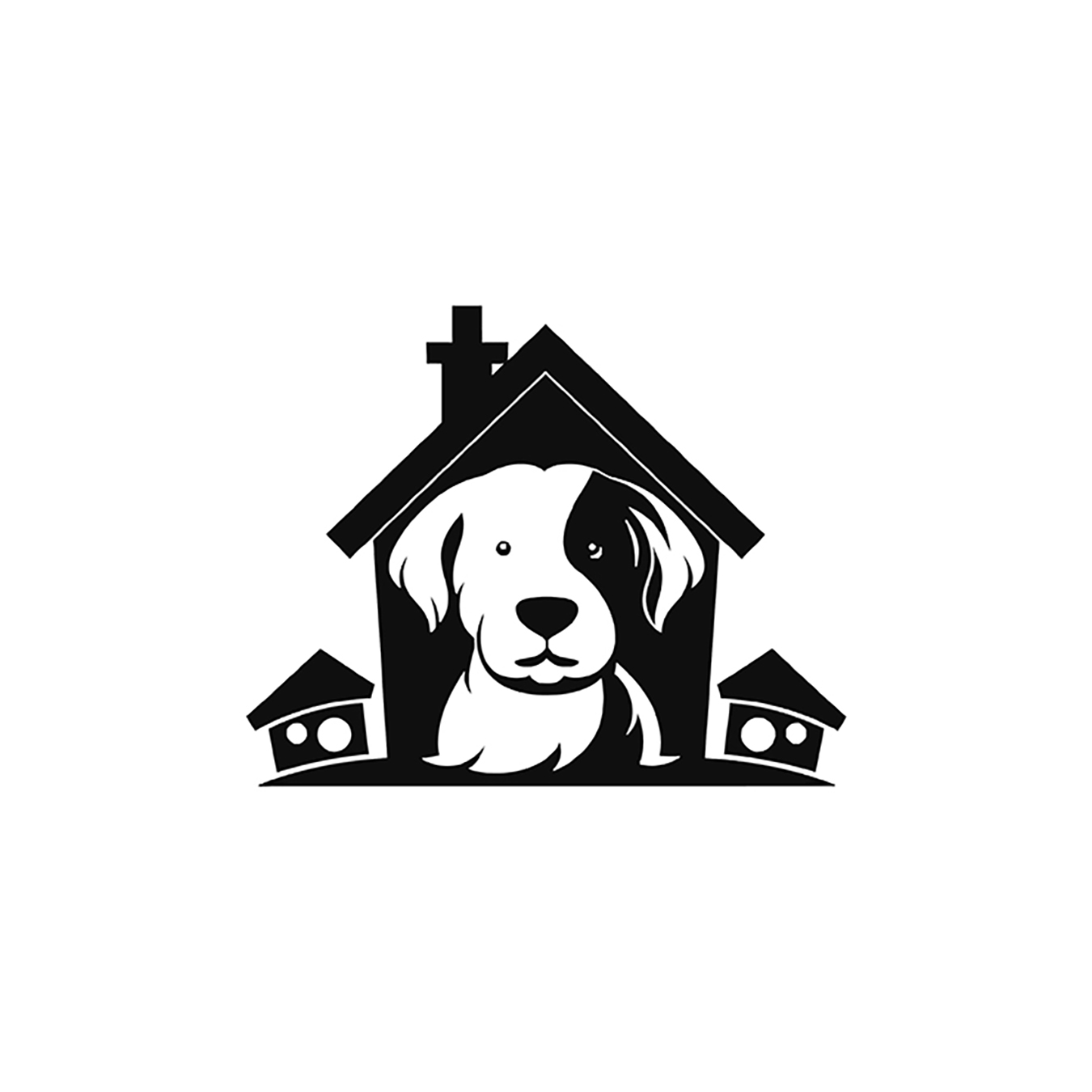 Dogs shelter company icon vector logo Inspire Uplift