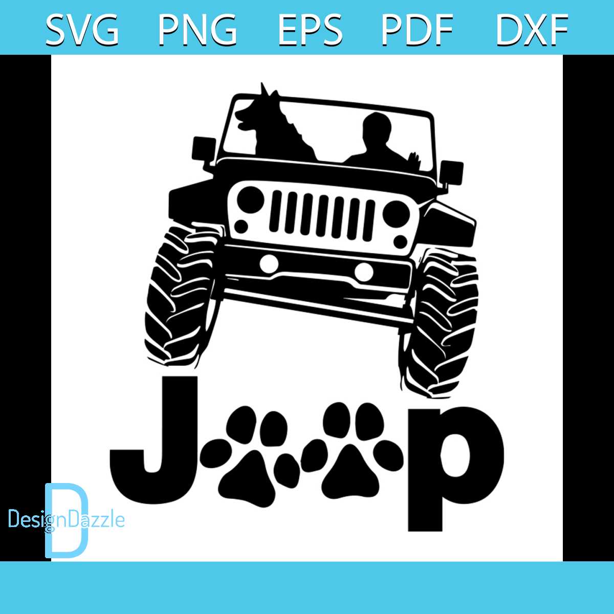 Jeep Dog Paw Svg, Vehicle Svg, Jeep Svg, Dog Paw Svg | Inspire Uplift
