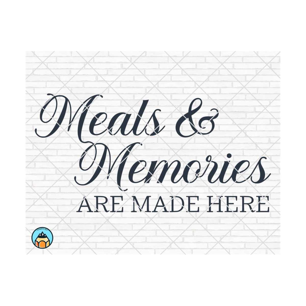 Meals And Memories Are Made Here svg, Kitchen svg, Gather sv Inspire