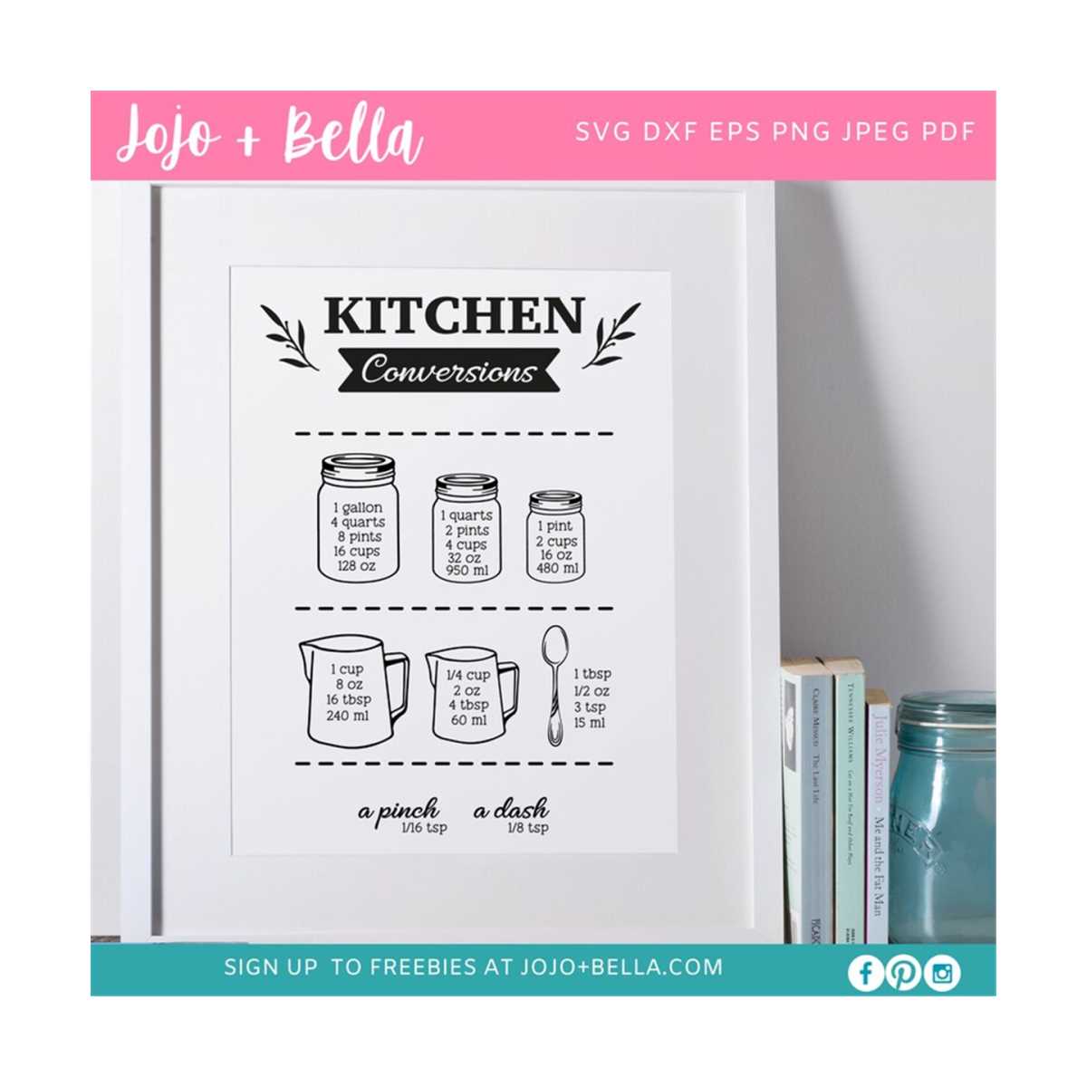 Kitchen Conversion SVG, cooking svg, baking svg, conversion - Inspire ...
