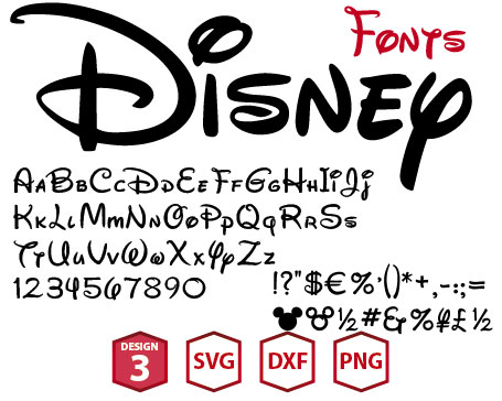 Disney Alphabet SVG, Disney Mickey Font SVG, Letters SVG - Inspire Uplift
