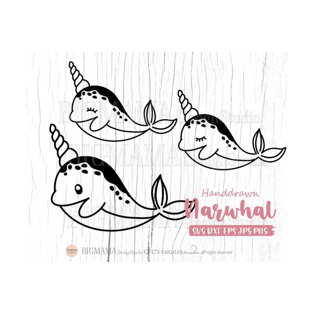 Narwhal SVG,Unicorn Whale,Narwhale,Baby Shower,Cricut,Cut Fi Inspire
