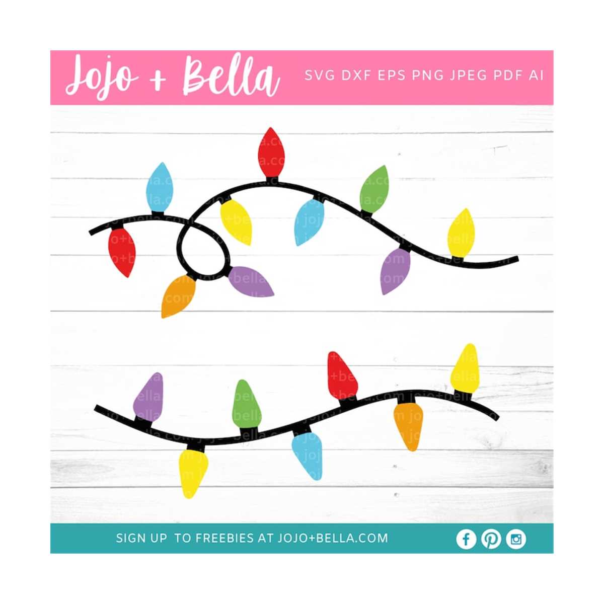 Christmas Lights SVG, String of Christmas Lights Svg, Cut Fi Inspire