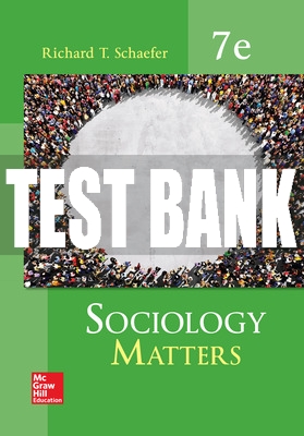 Test Bank For Sociology Matters, 7th Edition All Chapters | Inspire Uplift