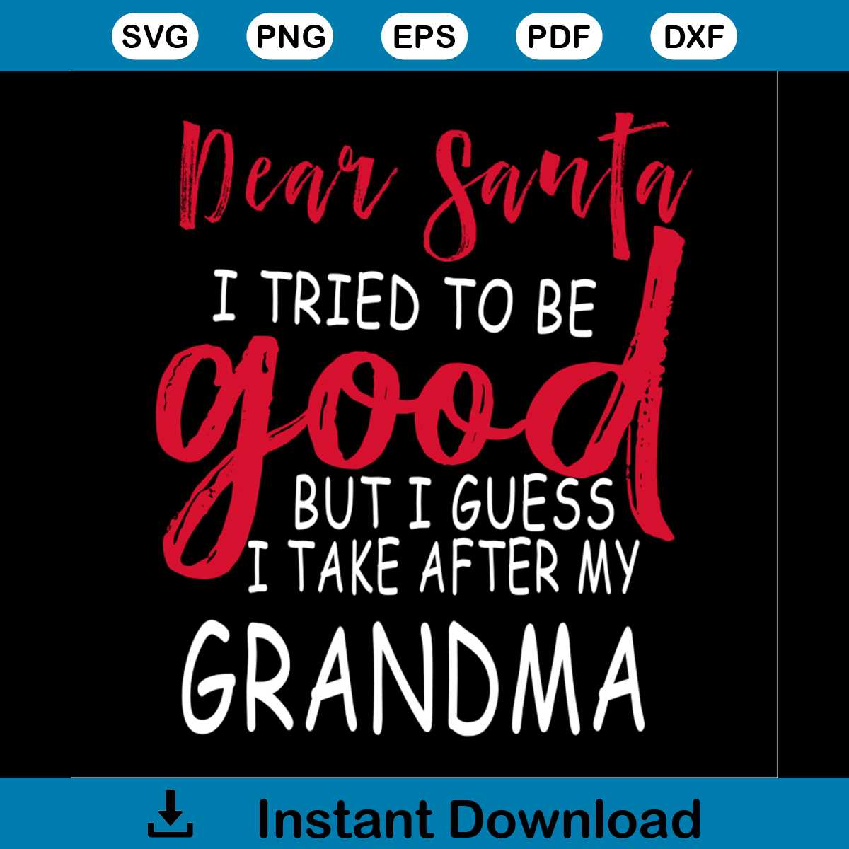 Dear Santa Svg, Christmas Svg, Christmas Letter Svg, Grandma | Inspire ...
