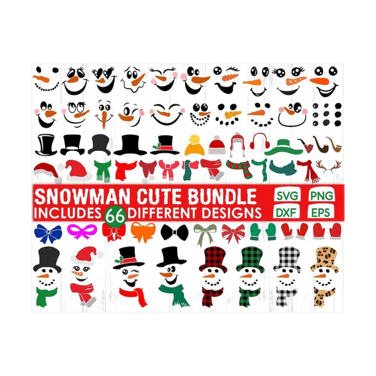 Snowman Svg Bundle,Christmas Snowman Svg,Snowman Face Bundle | Inspire ...