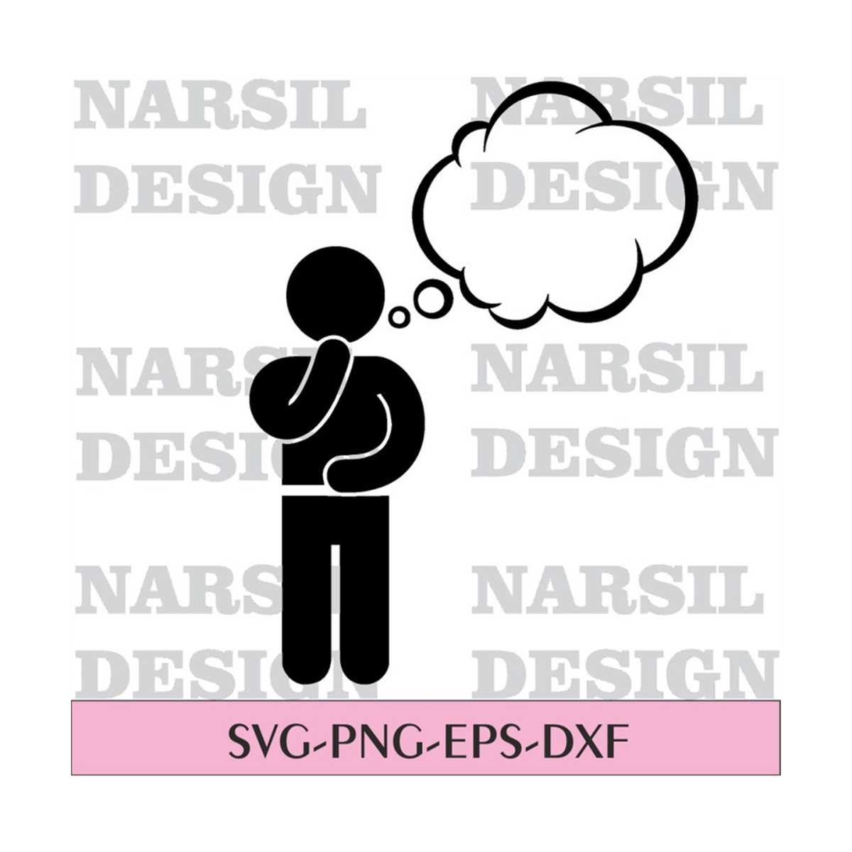 Thinking Clipart Svg, Thinking Svg Vector, Thinking Clip Art - Inspire