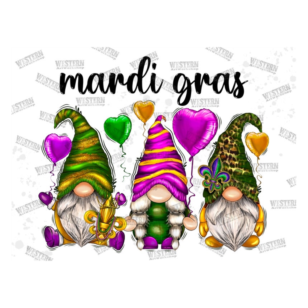 Mardi Gras Gnomes Png Sublimation Design,Mardi Gras Png,Mard - Inspire