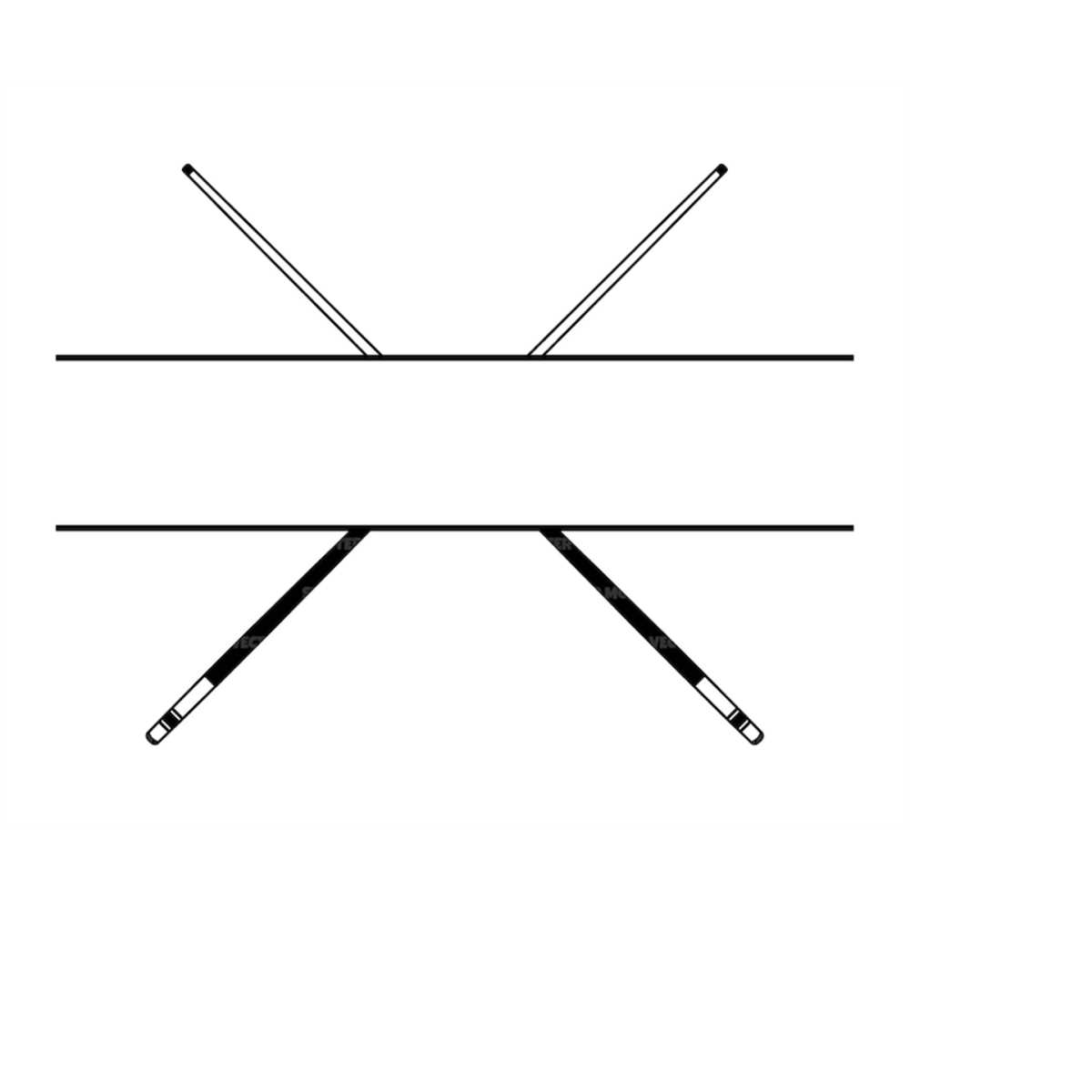 Cue Sticks Monogram Svg, Pool Billiard Name Frame Svg, Snook Inspire
