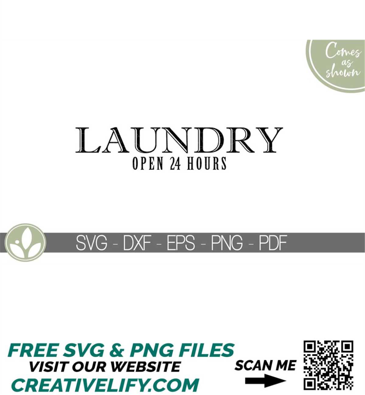 Laundry Open 24 Hours SVG Laundry Svg Laundry Room Svg Inspire