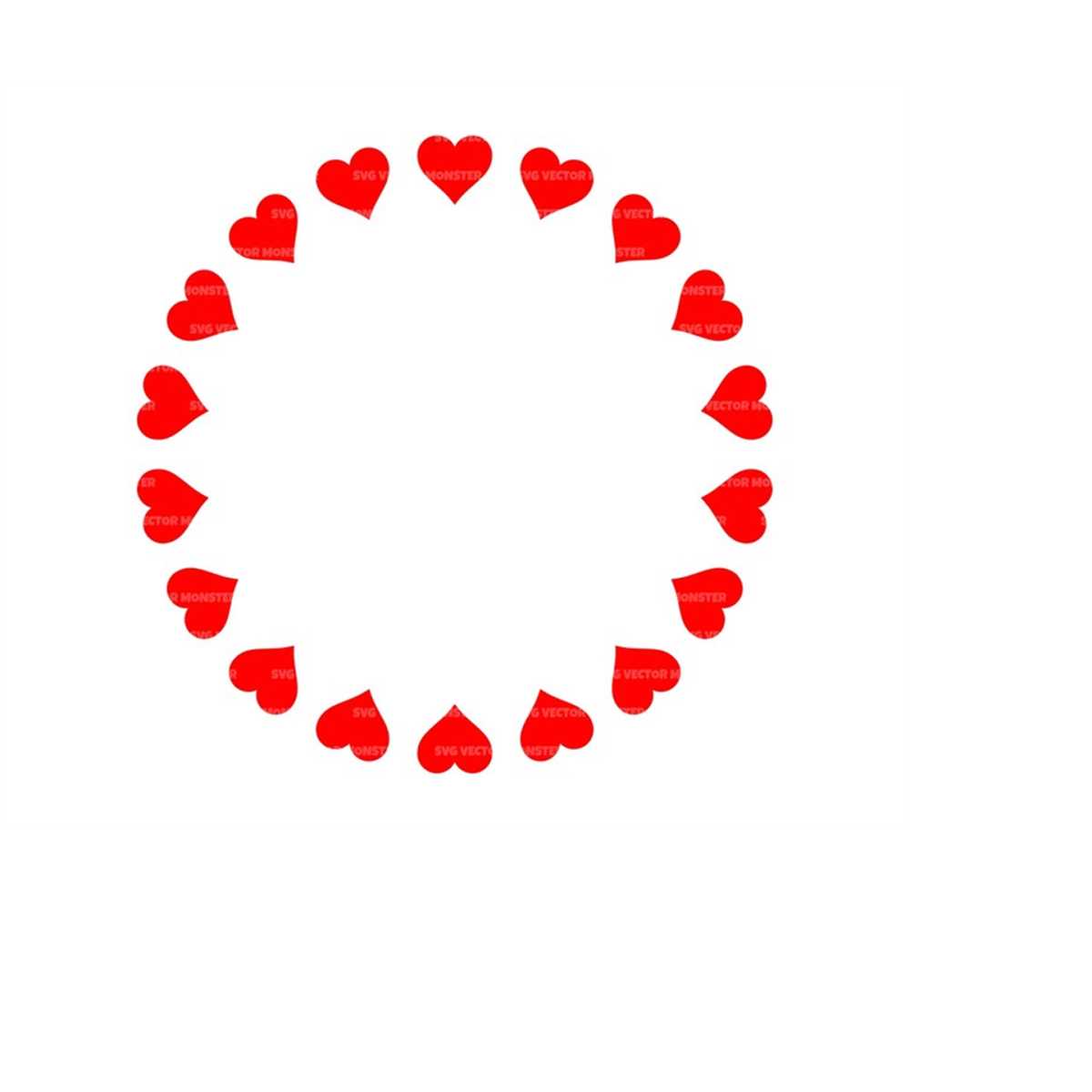 Red Heart Frame Svg, Heart Monogram, Heart Border. Vector Cu - Inspire