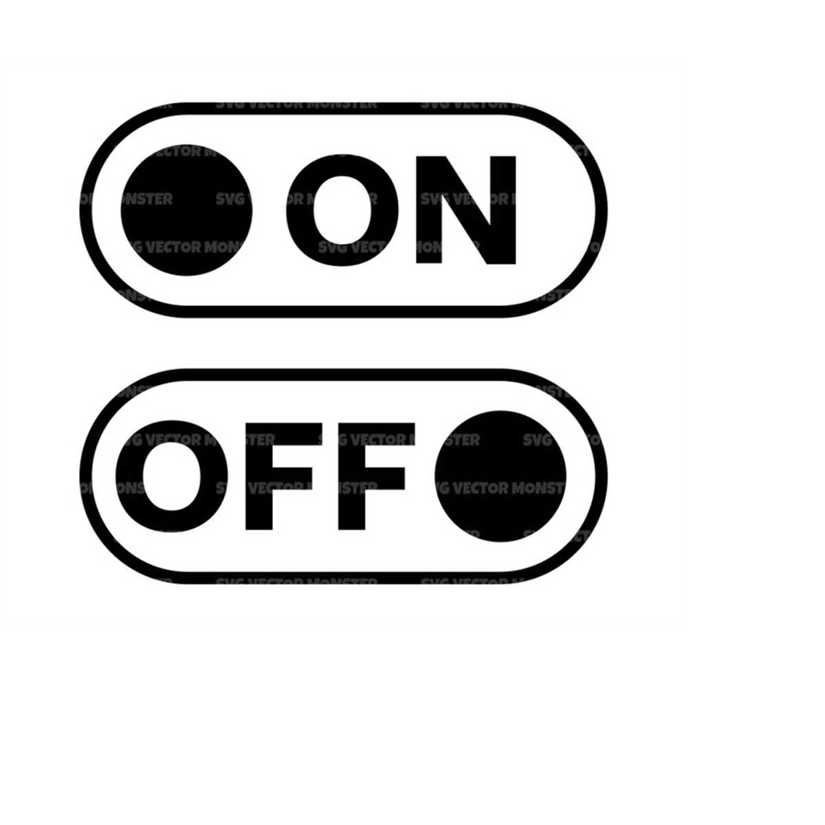 On Off Switch Svg, On Off Toggle Svg, Power Button Svg. Vect Inspire