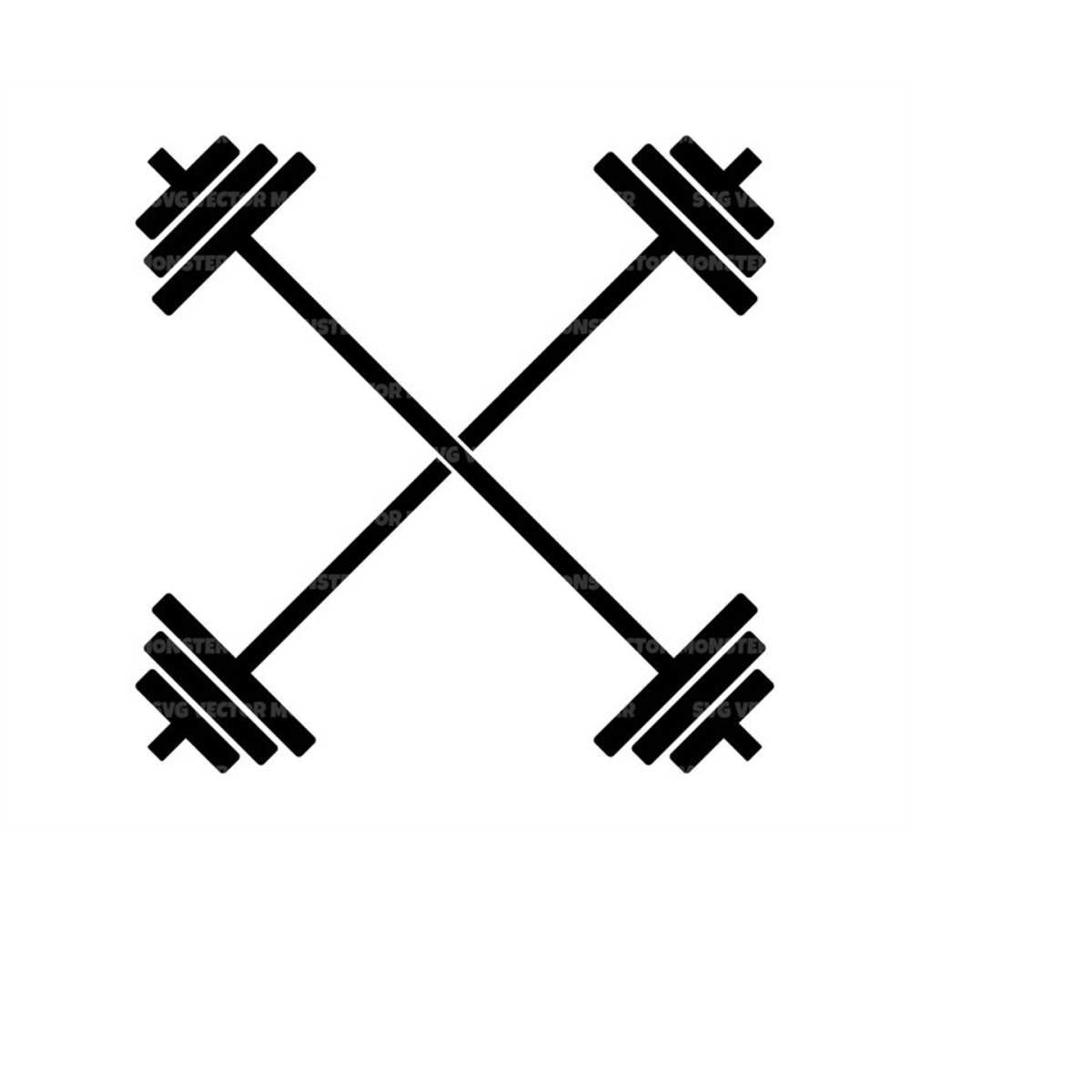Crossed Barbells Svg, Weight Svg, Workout Svg, Bodybuilding Inspire Uplift