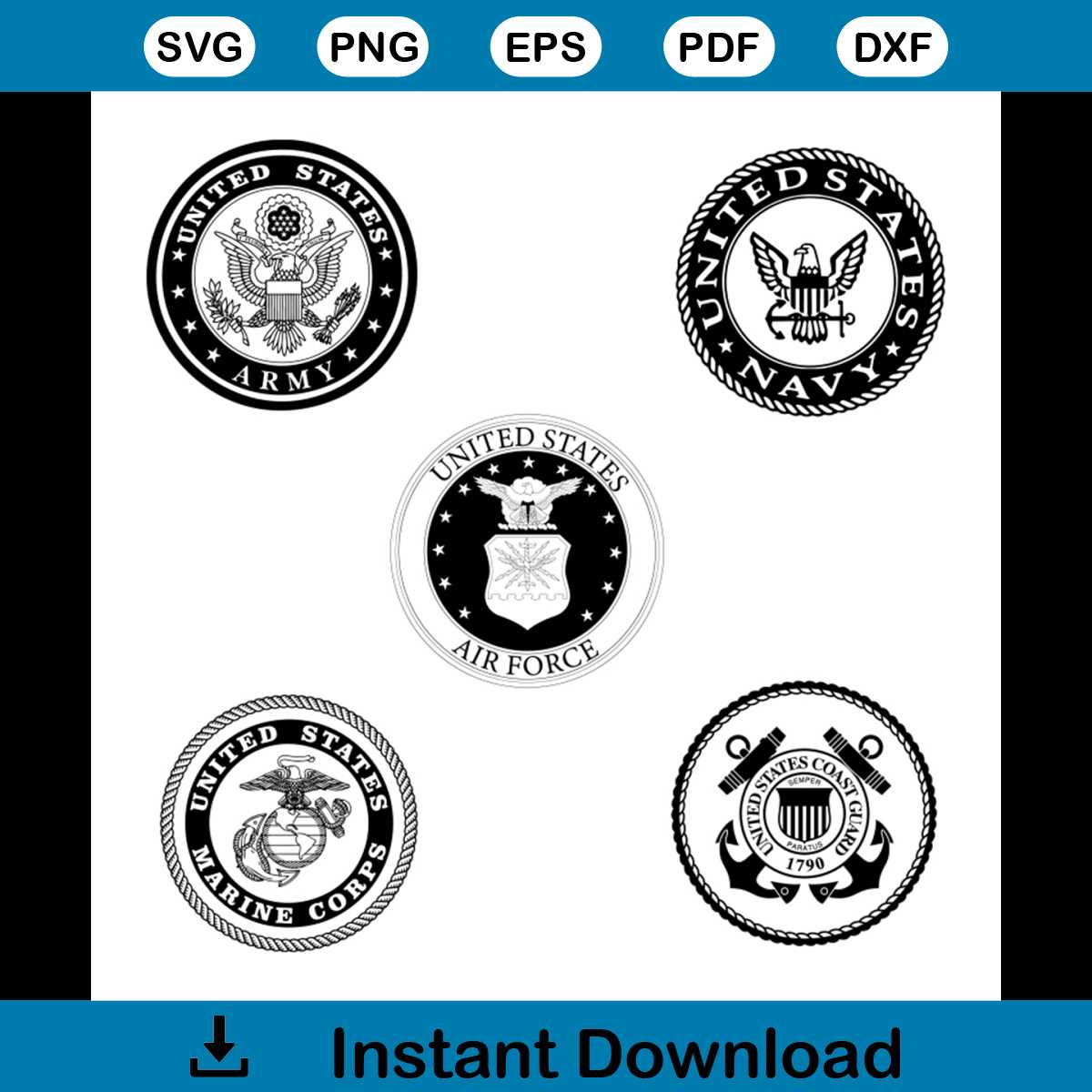 Military Emblem Bundle Svg Brand Svg Military Emblem Svg Inspire