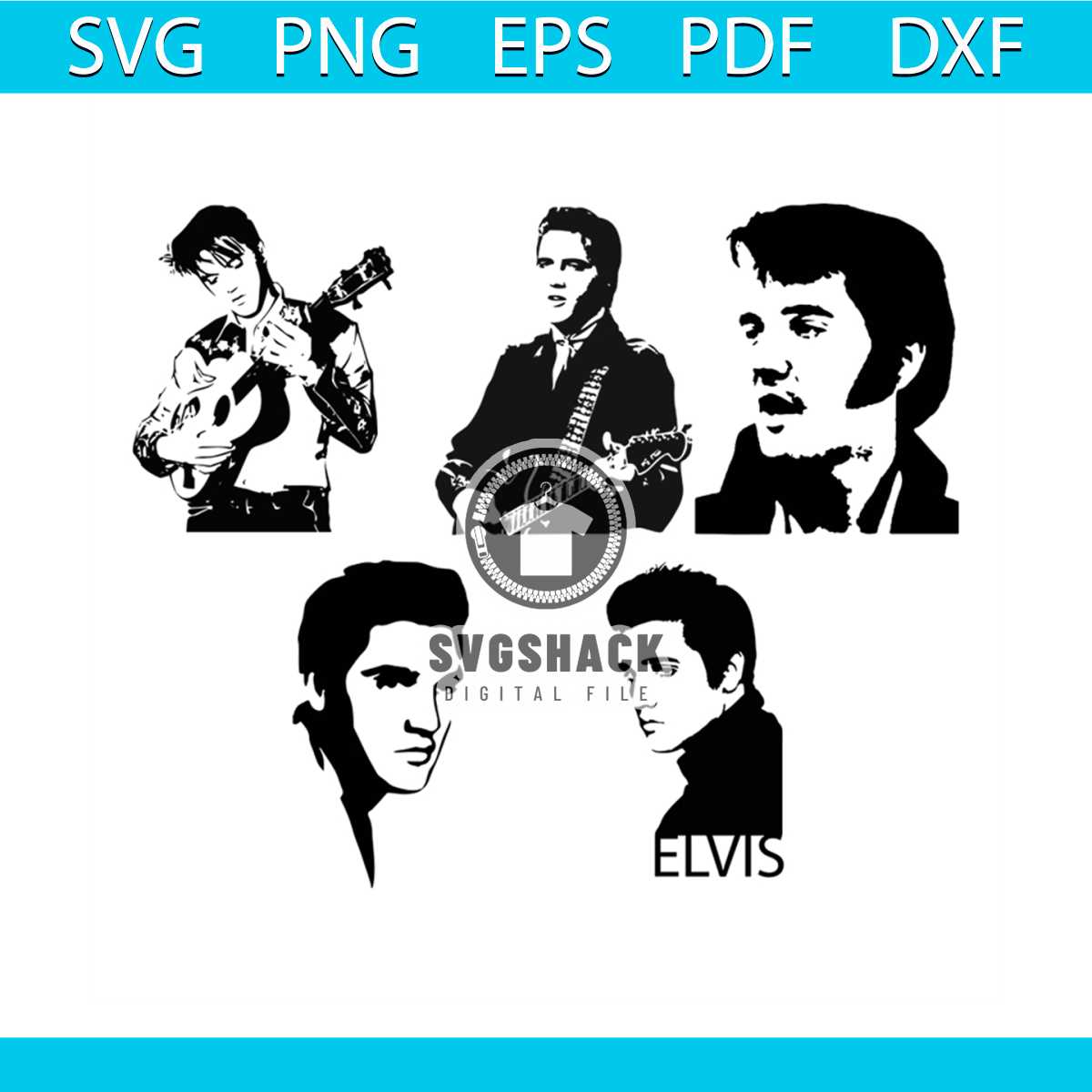 Elvis Presley Singer Svg Bundle, Famous People Svg, Elvis Aa Inspire