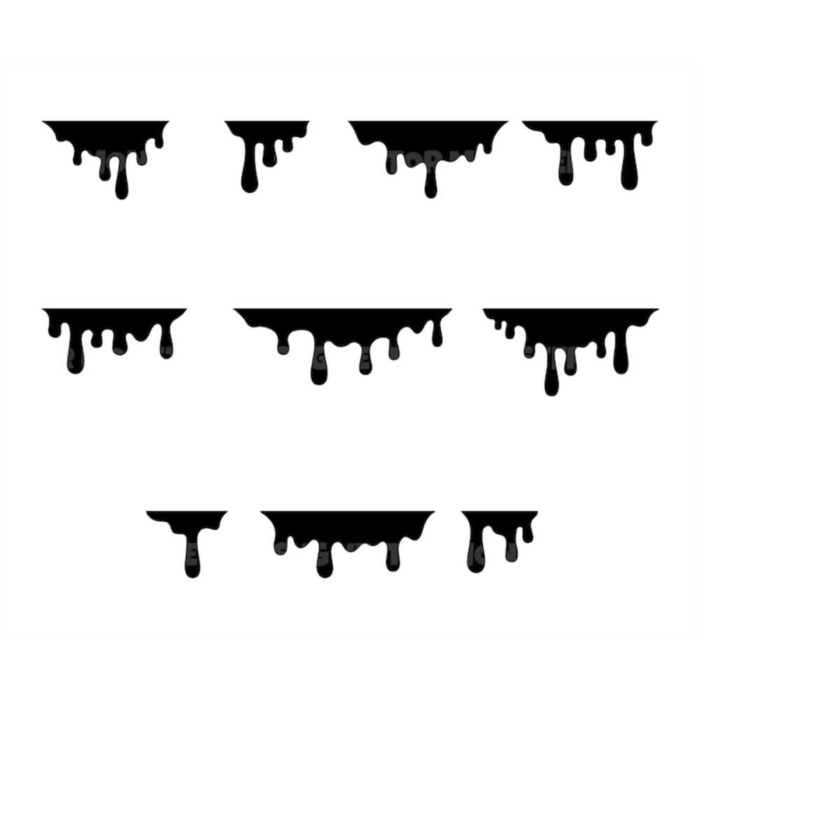Dripping Borders Svg, Paint Drip Svg, Melting Svg Vector Cut Inspire