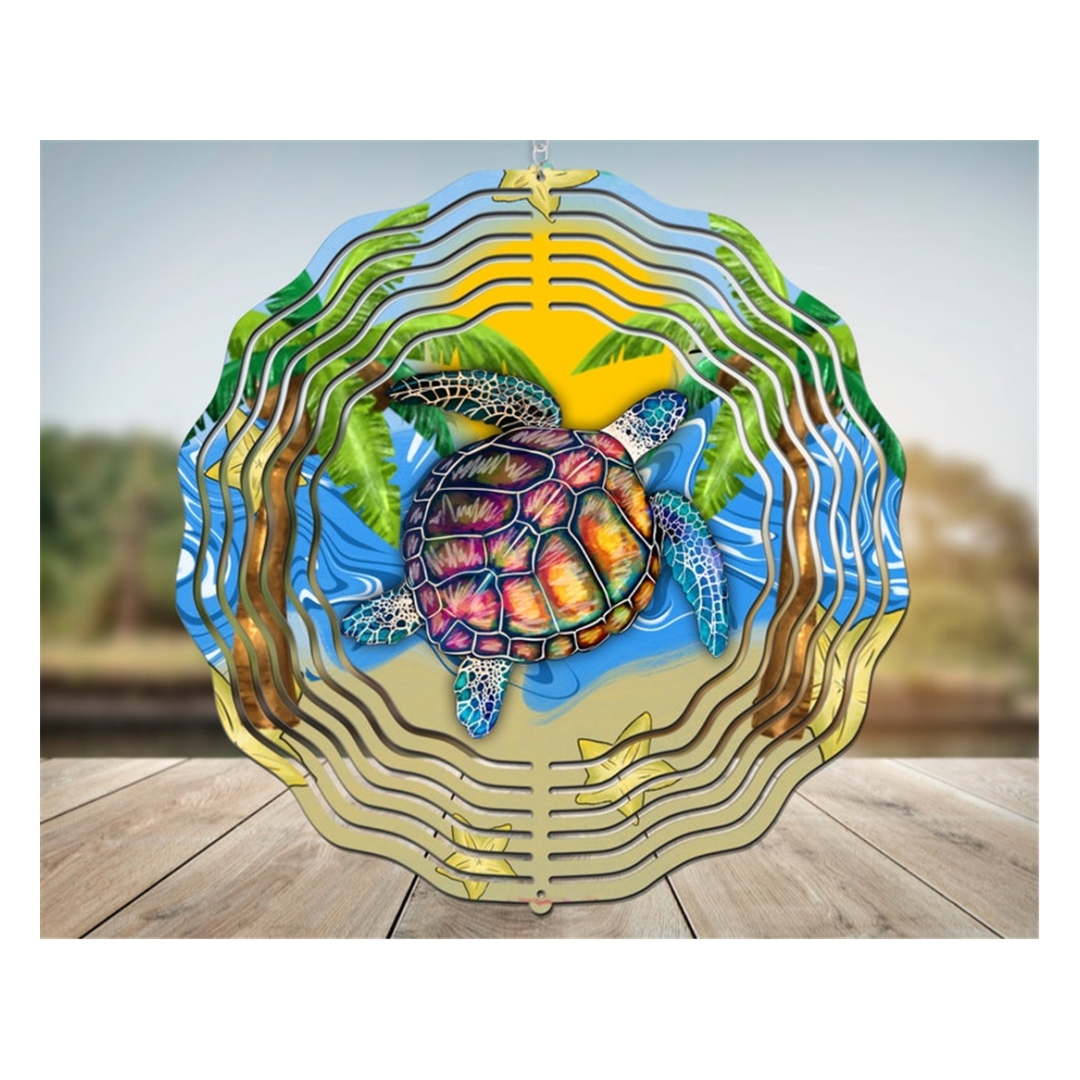 Summer Turtle Wind Spinner Png,Sea Turtle Wind Spinner,Anima Inspire