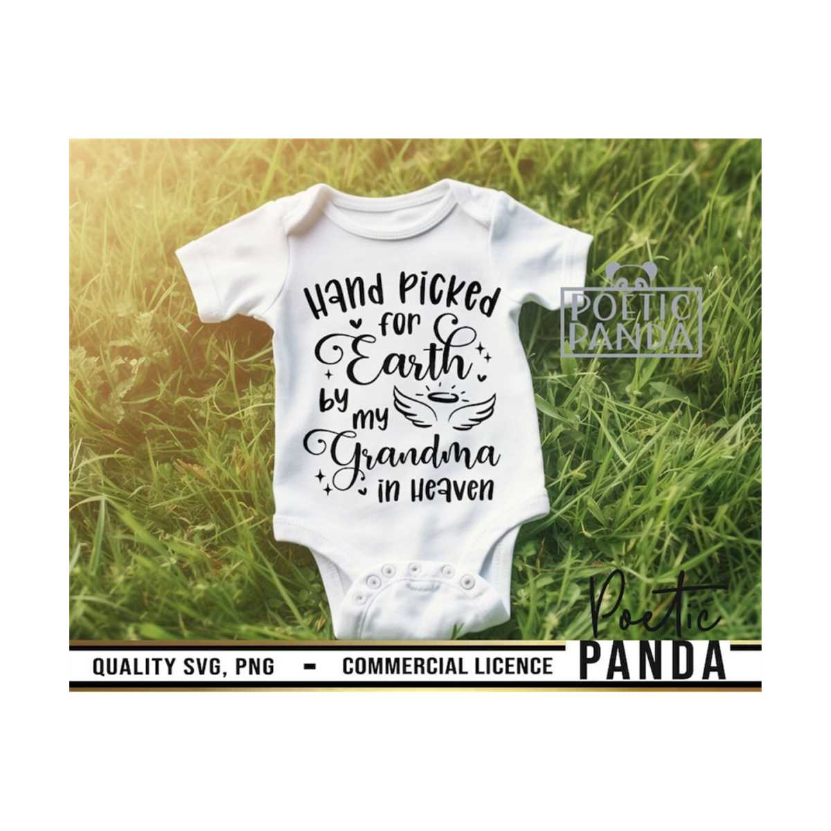 Hand Picked For Earth By My Grandma In Heaven SVG PNG, Angel | Inspire