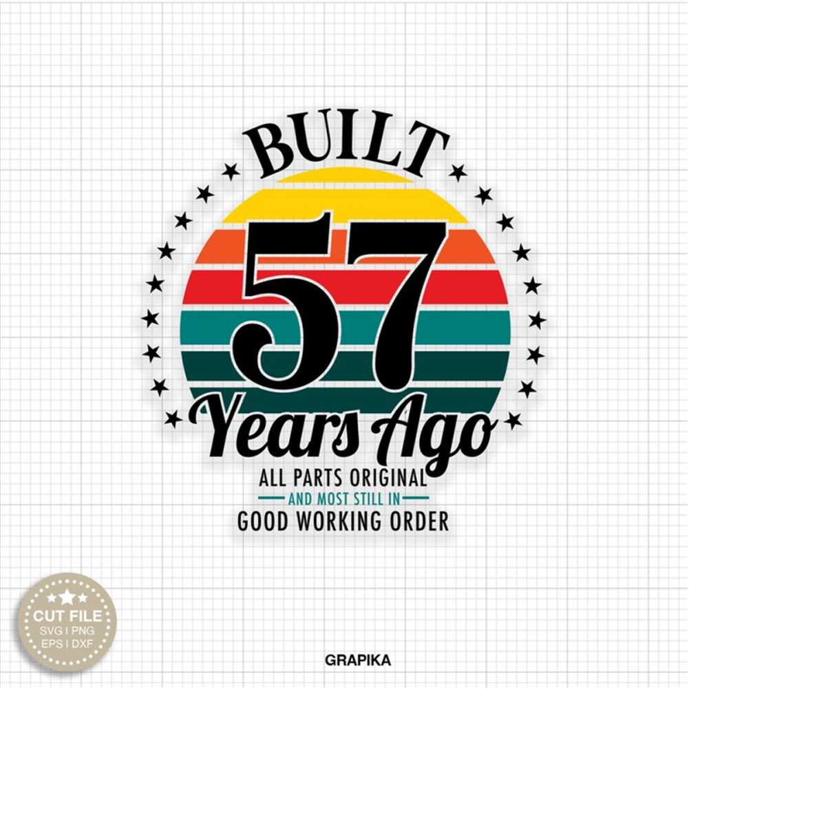 57th birthday Svg Vintage 57th Birthday svg 57th svg happy 5 - Inspire ...