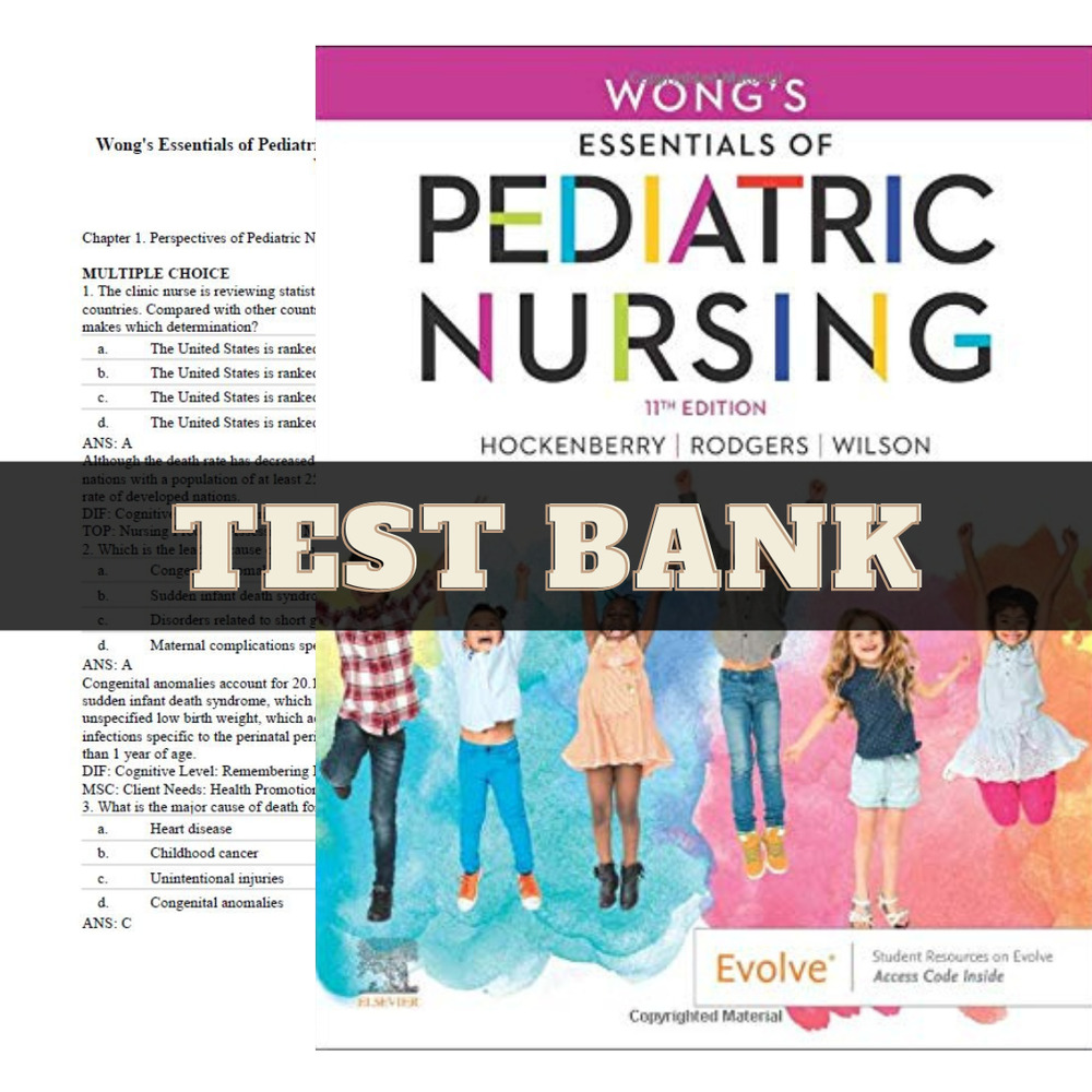 Latest 2023 Test Bank for Wongs Essentials of Pediatric Nurs Inspire Uplift