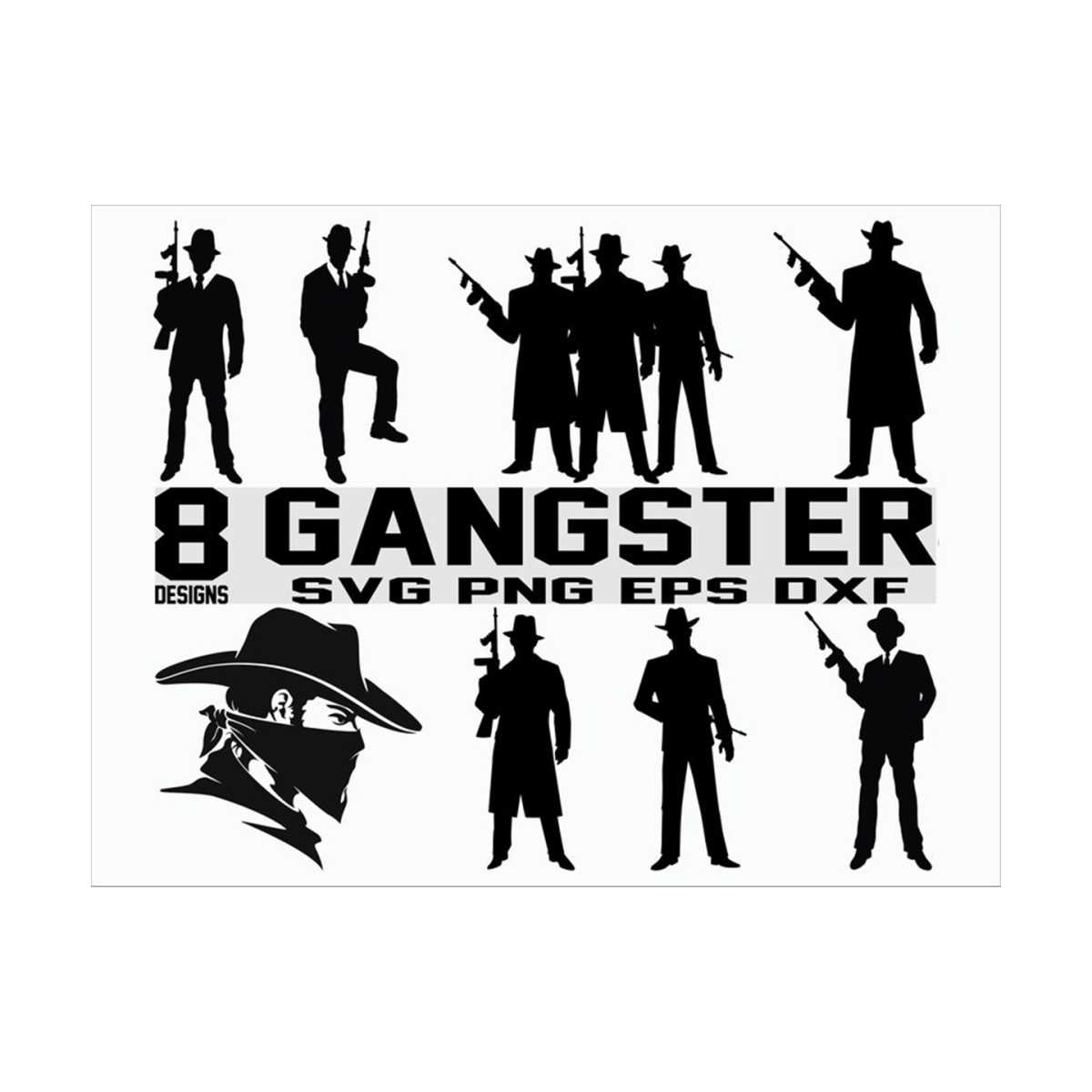 Gangster/ Gangster Silhouette/ svg/ Printable files/ Cuttabl - Inspire