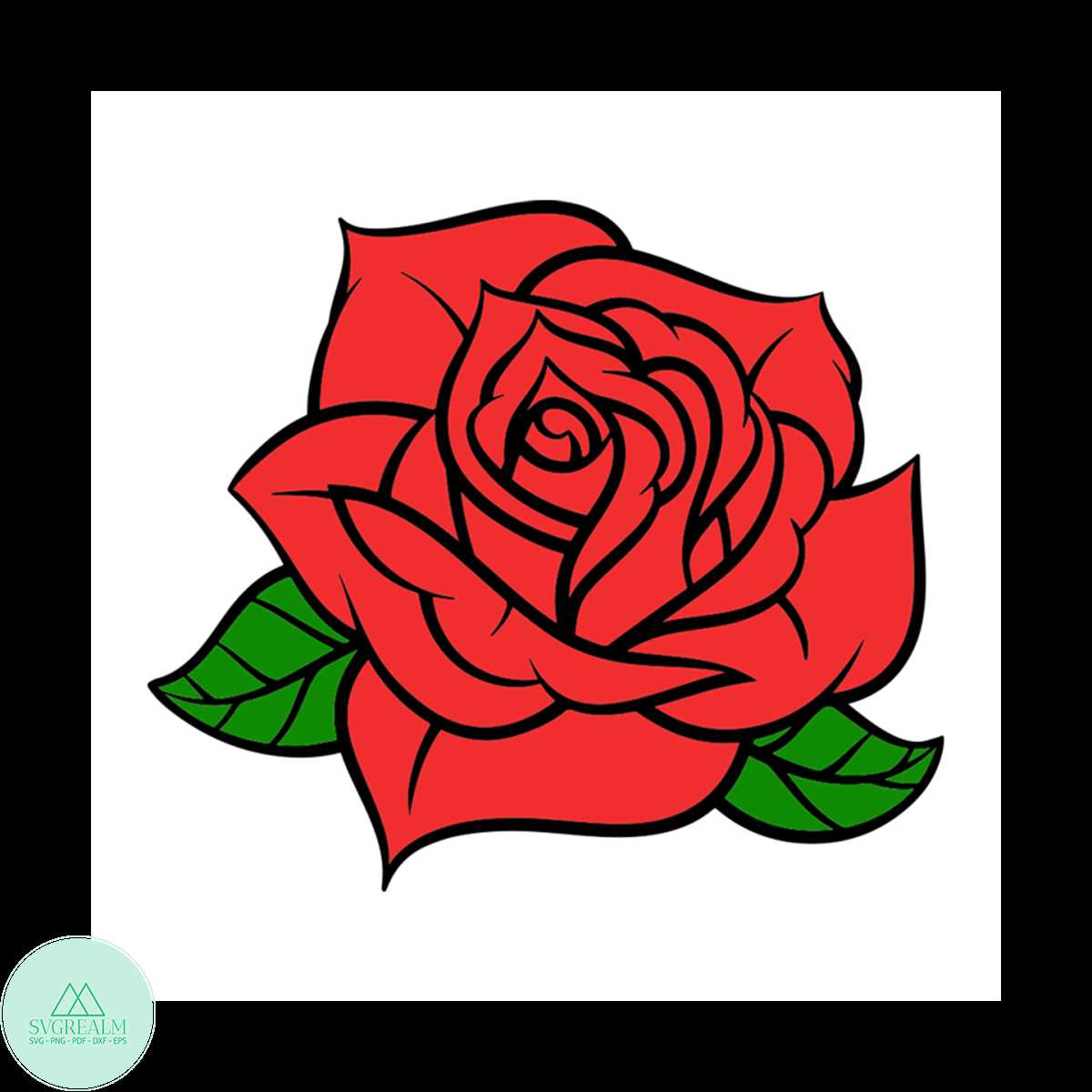 Flower Rose Red Buds Green Leaves Svg, Flower Svg, Rose Svg, - Inspire ...