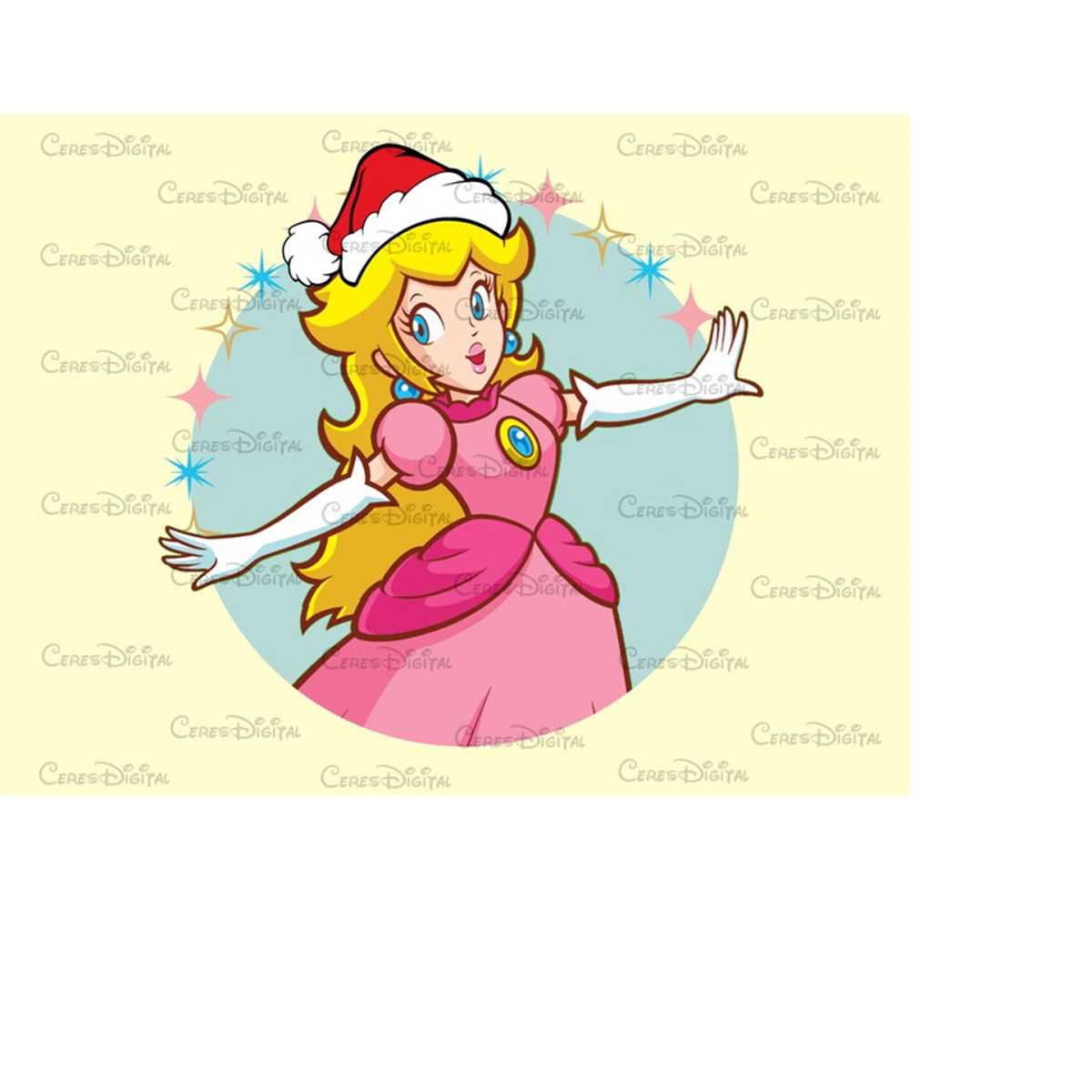 Princess peach christmas png princess peach yoshi bowser inspire