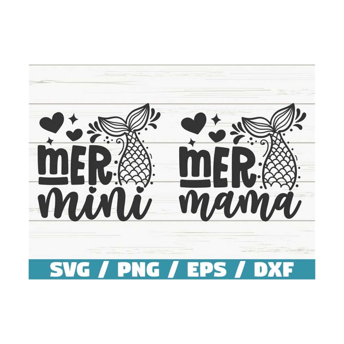 Mer Mama SVG / Mer Mini SVG / Mermaid Svg / Cut File / Cricu | Inspire ...