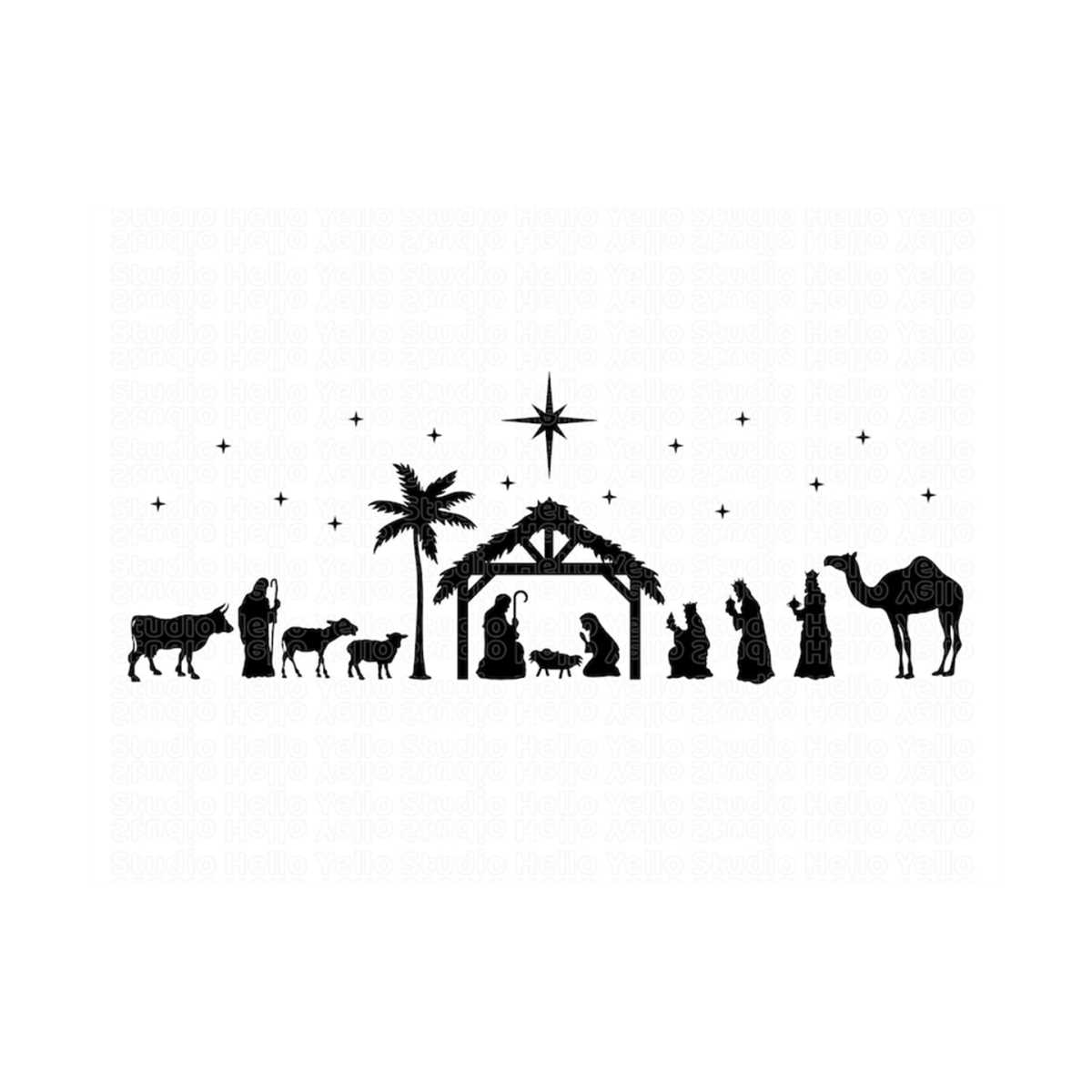 Nativity Scene SVG, Nativity SVG, PNG, eps, dxf, jpg instant | Inspire ...