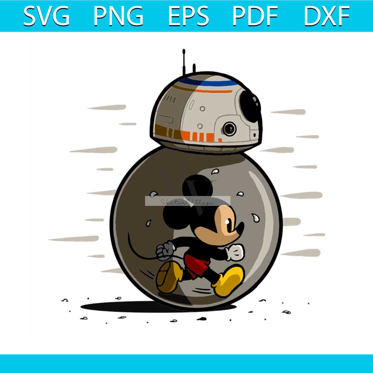 BB8 and Mickey Mouse Roll Together Svg, Disney Svg, Mickey S | Inspire ...
