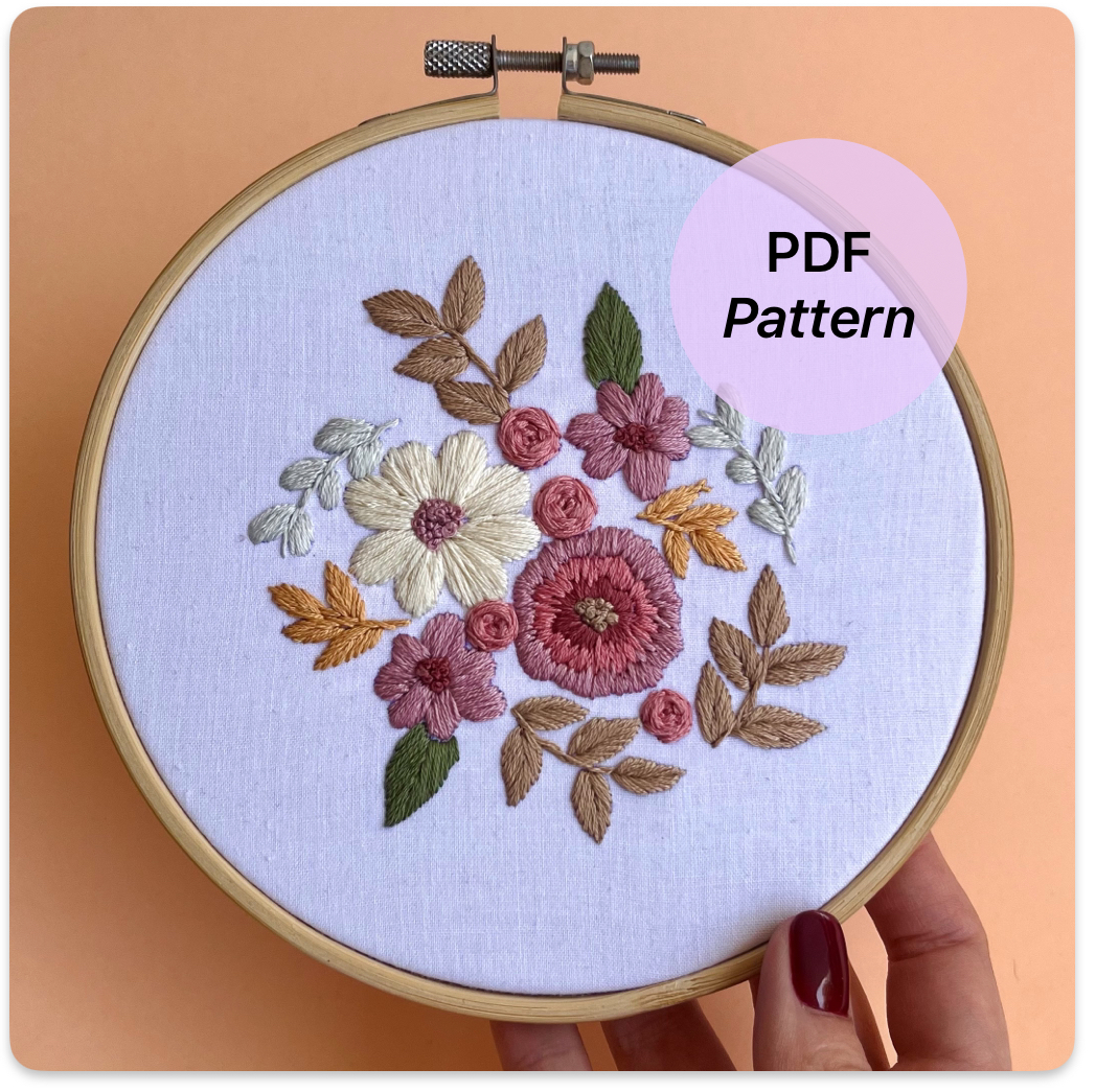 PDF pattern Blooming Bouquet Embroidery flowers pattern with | Inspire ...