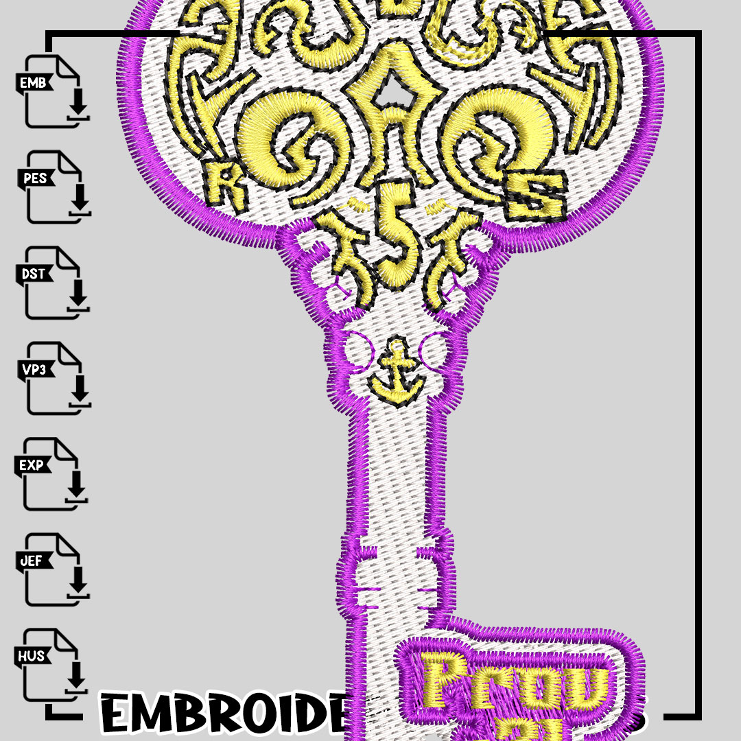 Key embroidery design, Key embroidery, logo design, Embroide | Inspire ...